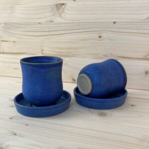 Kopjes met schoteltje blauw