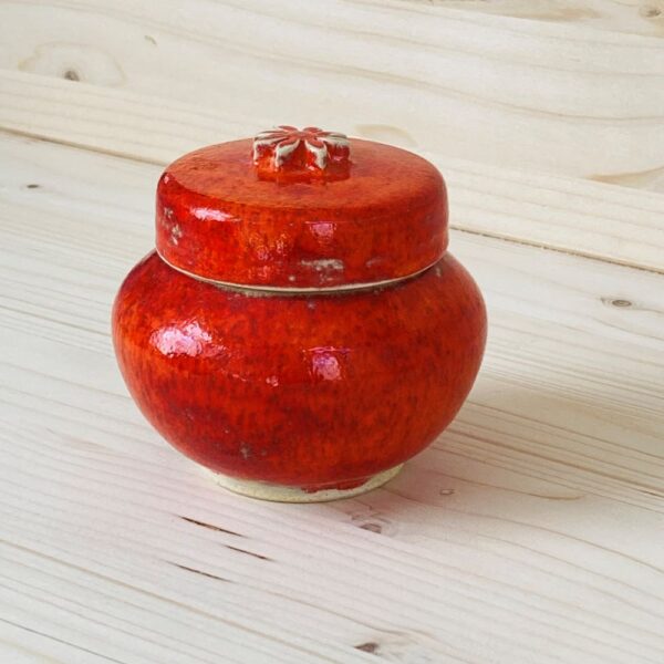 Rood minipotje met deksel
