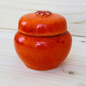 Rood minipotje met deksel